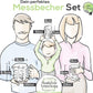 TreeBox Messbecher aus Glas mit Ausguss – 3er Set - 50, 125 & 250ml